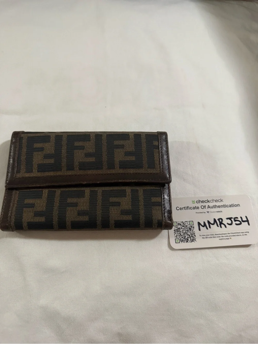 Fendi Zucca Print FF Canvas Wallet trifold